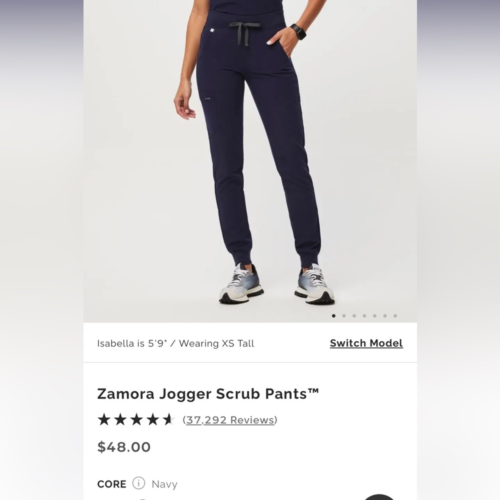 Zamora Jogger Scrub Pants Navy M